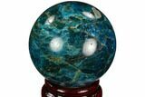 Bright Blue Apatite Sphere - Madagascar #121837-1